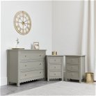 Large 3 Drawer Chest of Drawers & Pair of Bedside Tables - Staunton Taupe Range