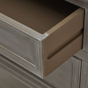 Large 4 Drawer Wooden Sideboard With Display Shelf