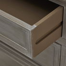 Large 4 Drawer Wooden Sideboard With Display Shelf
