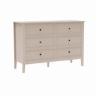 Large 6 Drawer Chest of Drawers and Pair of one Drawer Bedside Tables - Rowley Pale Cream Range