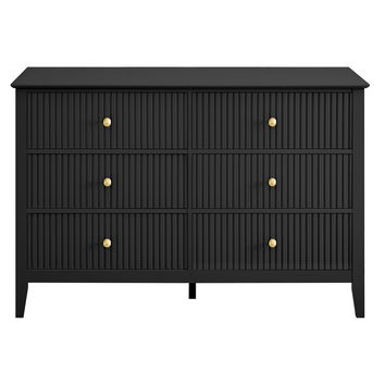 Large 6 Drawer Chest of Drawers - Hales Black Range