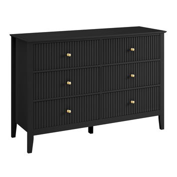 Large 6 Drawer Chest of Drawers - Hales Black Range