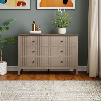 Large 6 Drawer Chest of Drawers - Hales Pale Wood Range