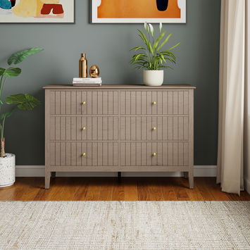 Large 6 Drawer Chest of Drawers - Hales Pale Wood Range
