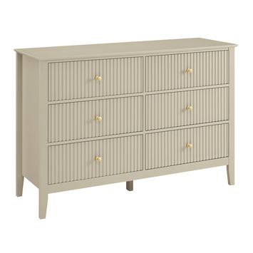 Large 6 Drawer Chest of Drawers - Hales Taupe Range