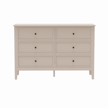 Large 6 Drawer Chest of Drawers - Rowley Pale Cream Range