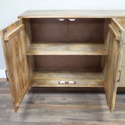Large Acacia Wood Rattan Sideboard