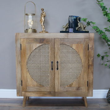 Large Acacia Wood Sideboard 91cm