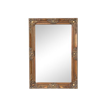 Large Antique Gold Ornate Rectangle Wall Mirror 81cm x 55cm