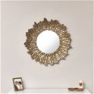 Large Antique Gold Round Sunburst Mirror - 74cm x 74cm