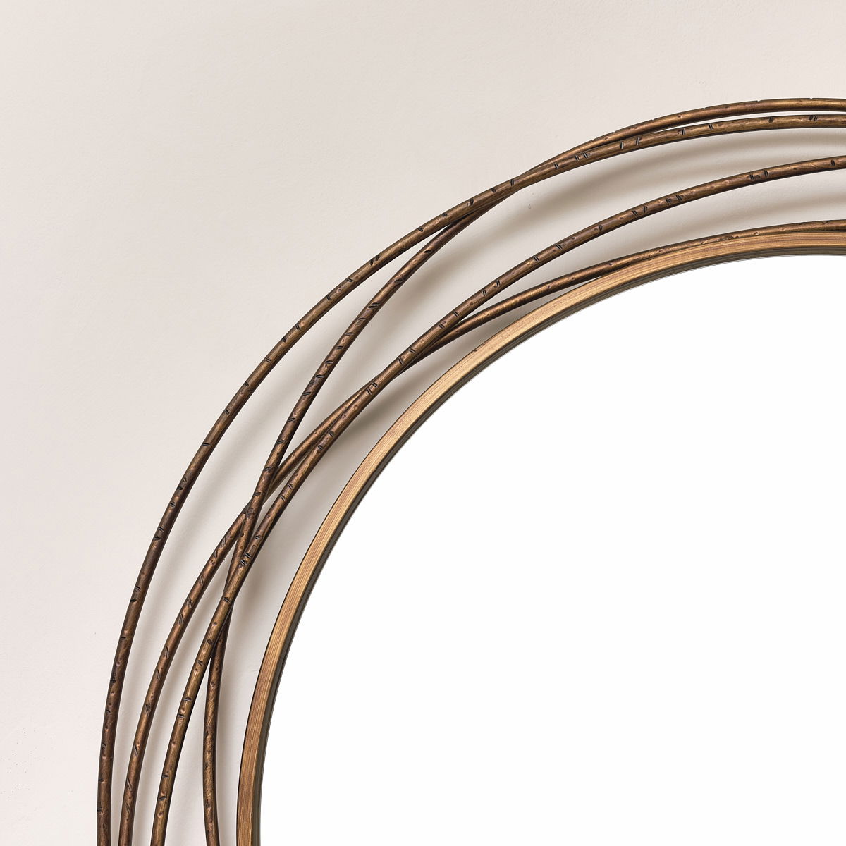 Large Antique Gold Swirl Wall Mirror 88cm x 85cm