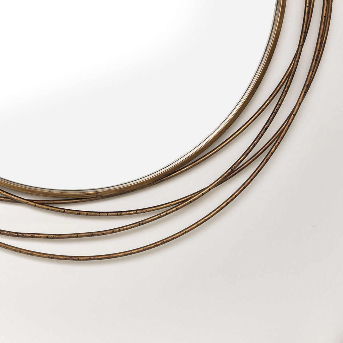 Large Antique Gold Swirl Wall Mirror 88cm x 85cm