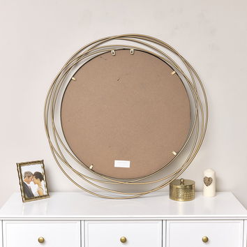 Large Antique Gold Swirl Wall Mirror - 88cm x 85cm