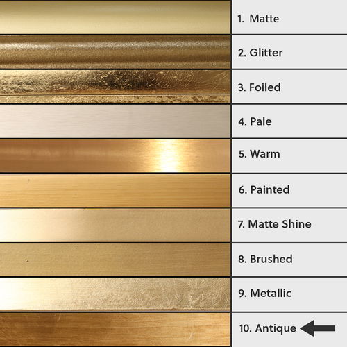 Large Antique Gold Swirl Wall Mirror - 88cm x 85cm