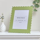 Large Apple Green Scalloped Portrait Photo Frame - 8x10