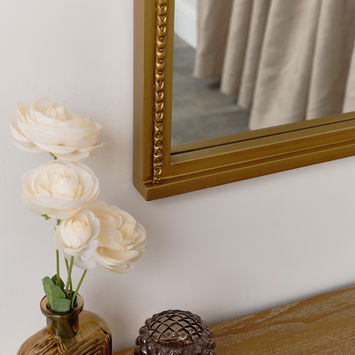 Large Arched Ornate Edge Gold Mirror 80cm x 50cm