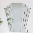 Large Art Deco Fan Frameless Wall Mirror