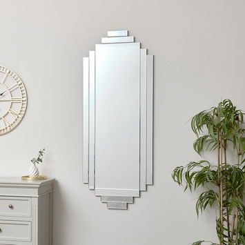 Large Art Deco Wall Mirror 56cm x 142cm