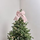 Large Baby Pink Velvet Christmas Bow - 30cm x 45cm