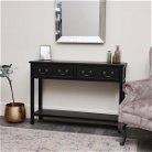 Large Black 2 Drawer Console Table 
