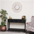 Large Black 2 Drawer Console Table 