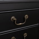 Large Black 4 Drawer Chest of Drawers & Pair of Bedside Tables - Briggs Range