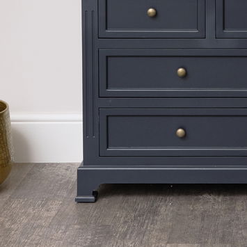 Large Black 7 Drawer Chest of Drawers - Daventry Navy Black Range