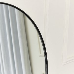 Large Black Arched Leaner Mirror 150cm x 60cm