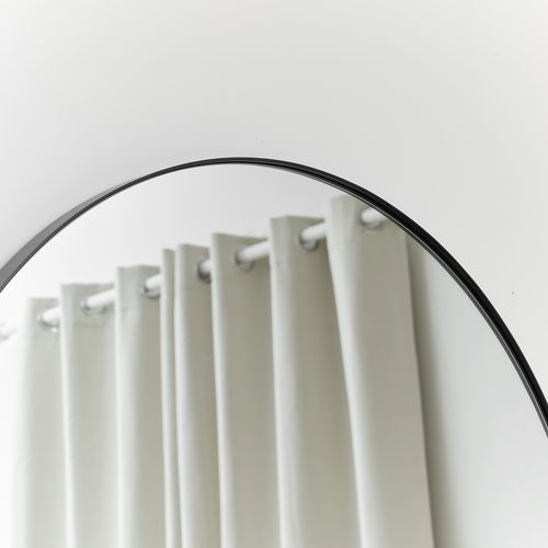 Large Black Arched Mirror 183cm x 80cm