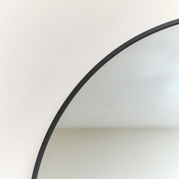 Large Black Arched Wall / Leaner Mirror - 180cm x 80cm