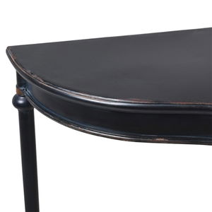 Large Black Curved Console Table