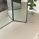 Large Black Dressing Table Triple Mirror - 70cm x 60cm