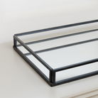 Large Black Mirrored Cocktail Tray