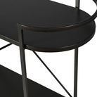 Large Black Oval 2 Tier Console Table