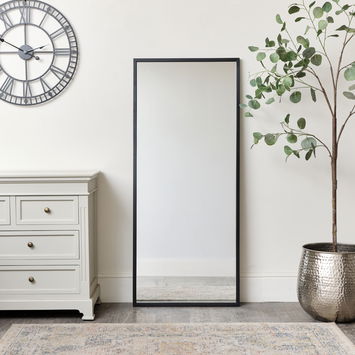 Large Black Rectangle Wall Mirror 60cm x 140cm