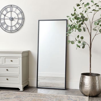 Large Black Rectangle Wall Mirror 60cm x 140cm