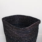 Large Black Rustic Laundry Storage Basket - 58cm
