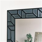 Large Black Smoked Glass Art Deco Mirror 70cm x 150cm