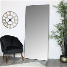 Large Black Thin Framed Leaner Mirror 80cm x 180cm 