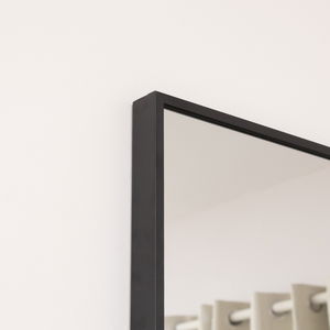 Large Black Thin Framed Wall Mirror 100cm x 50cm Large Black Thin Framed Wall Mirror 100cm x 50cm