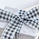 Large Black & White Checked Ribbon Garland - 270cm