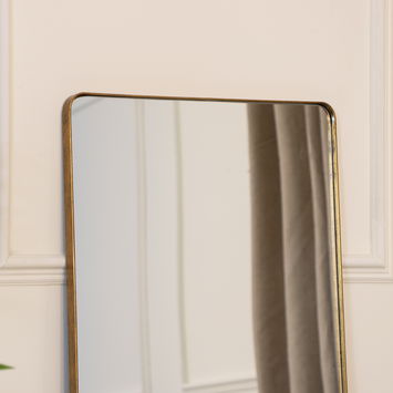 Large Brushed Gold Wall / Floor / Leaner Mirror 47cm x 142cm