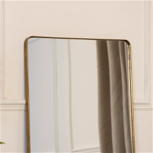 Large Brushed Gold Wall / Floor / Leaner Mirror 47cm x 142cm