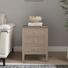 Large Chest of Drawers and Pair of Bedside Tables - Hales Pale Wood Range