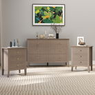 Large Chest of Drawers and Pair of Bedside Tables - Hales Pale Wood Range