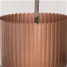 Large Copper Ribbed Metal Planter