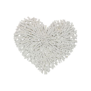 Large Cream Twig Heart Wall Art