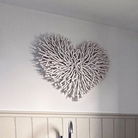 Large Cream Twig Heart Wall Art