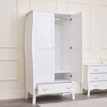 Large Double Wardrobe - Elizabeth White Range