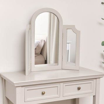 Large Dressing Table, Mirror & Stool Set - Daventry Taupe Range